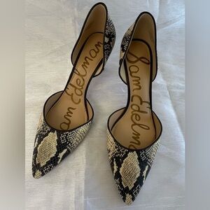SAM EDELMAN Faux Snakeskin Pumps CLASSIC DATE NIGHT BUSINESS CASUAL PERFECT Sz10